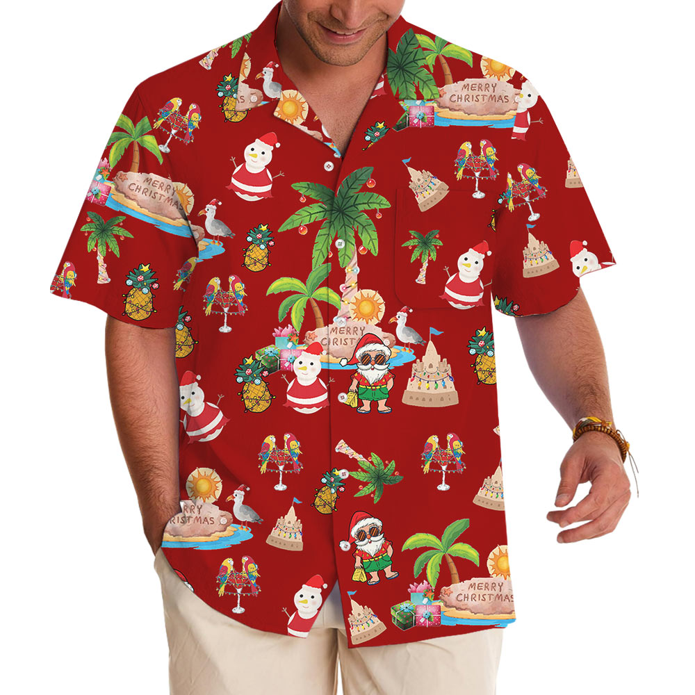 Christmas In July Red Hawaiian Shirt