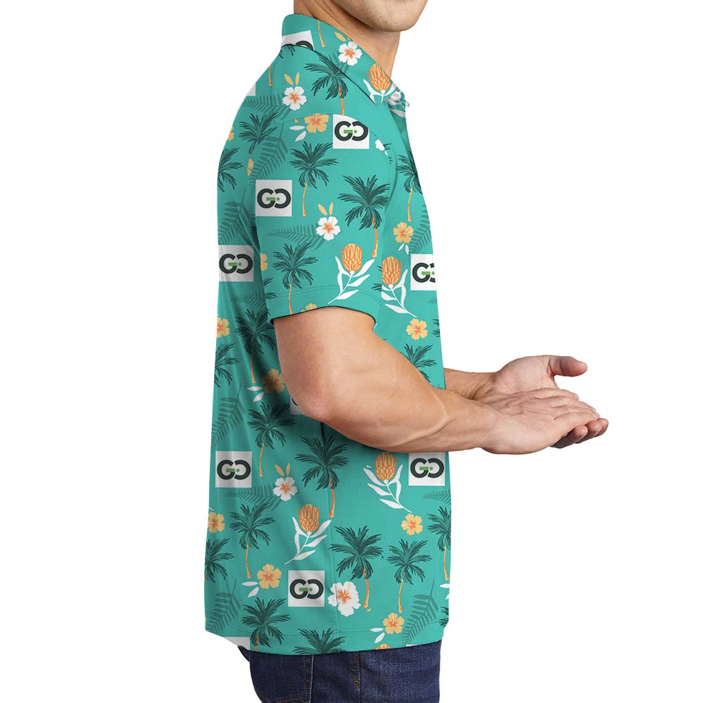 Personalized Logo Collared Polo Shirt With Beach Vibes