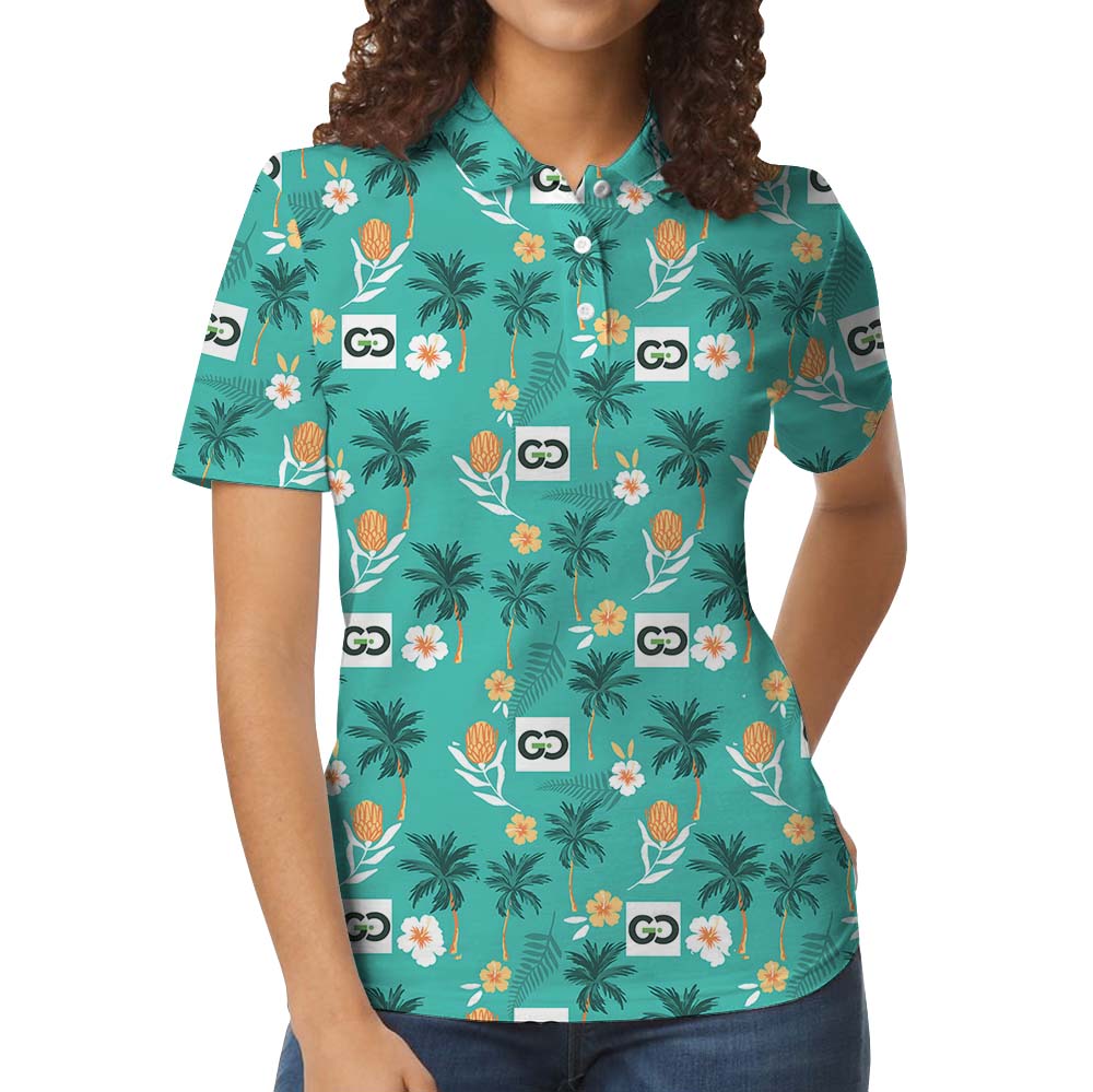 Personalized Logo Collared Polo Shirt With Beach Vibes
