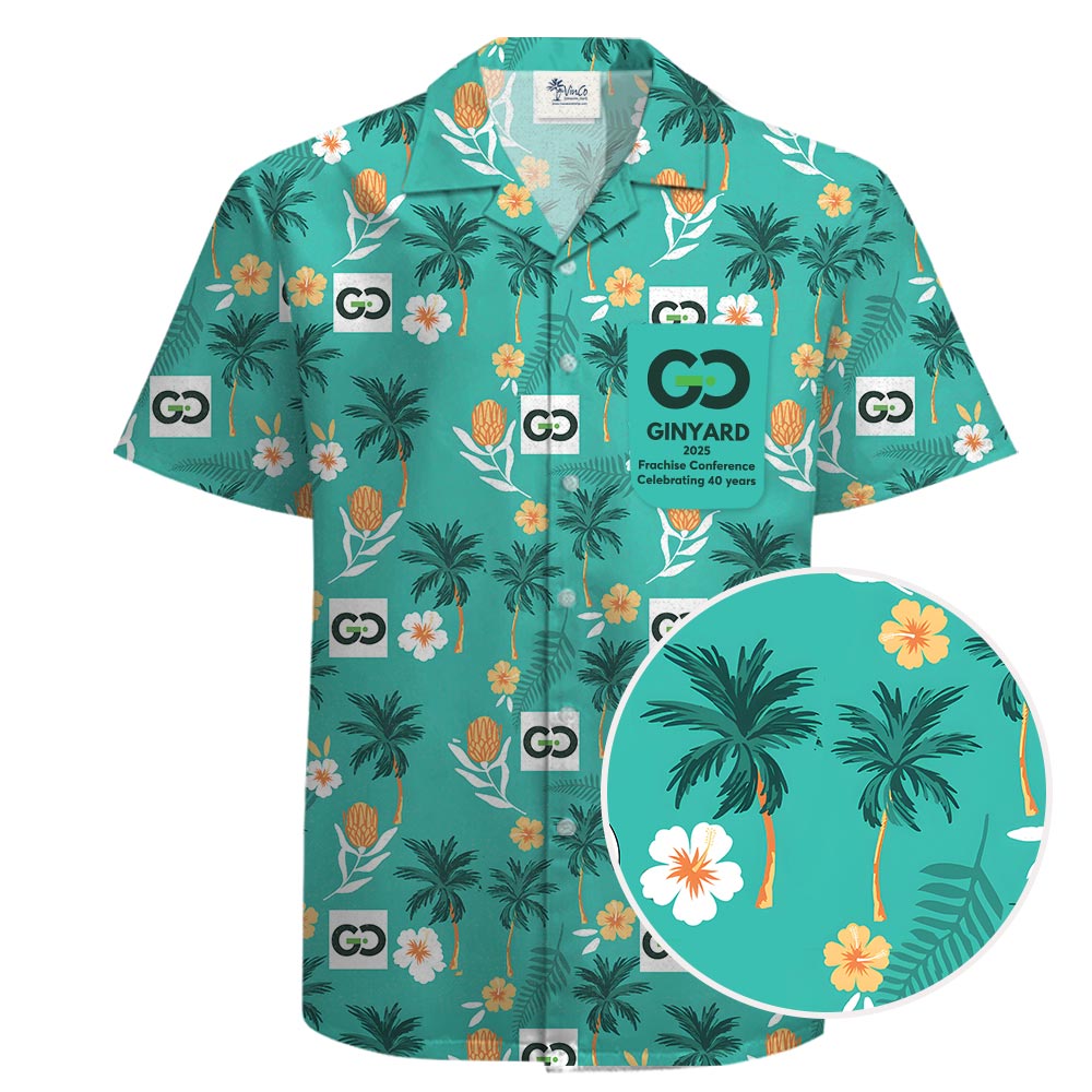 Custom Logo Conference Hawaiian Shirt With Preview