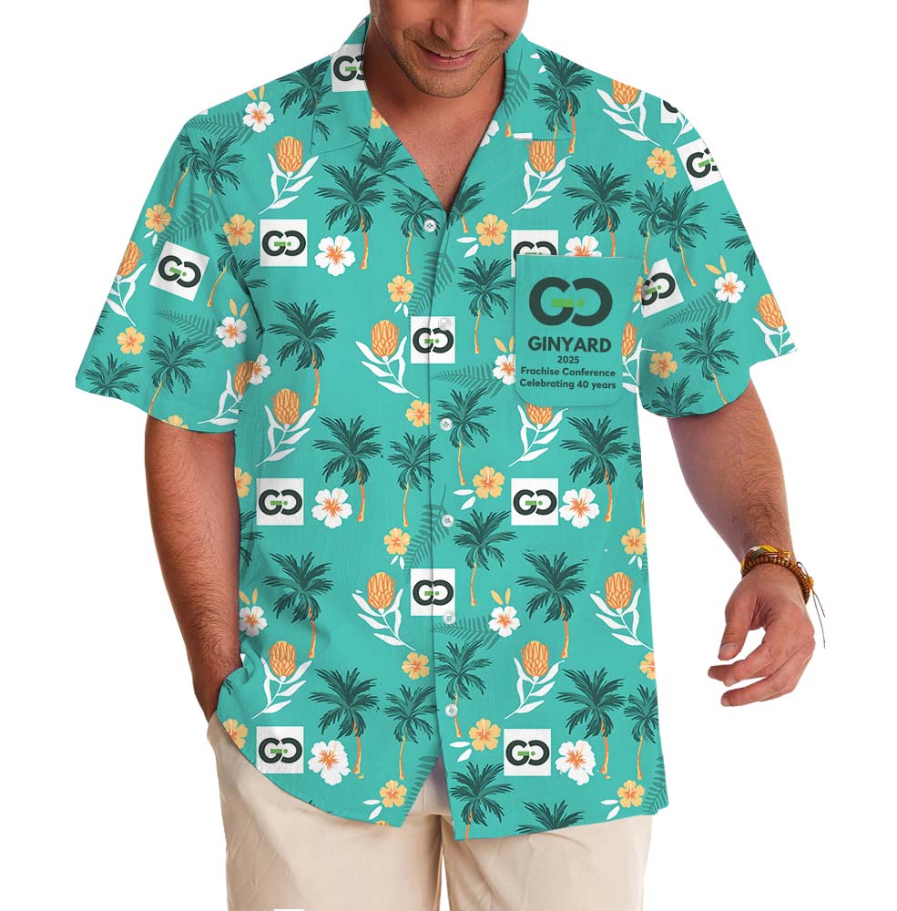 Custom Logo Conference Hawaiian Shirt With Preview