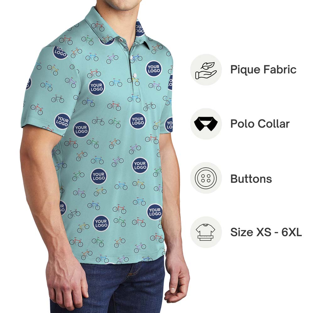 Cycling Polo Shirt With Custom Logo And Preview