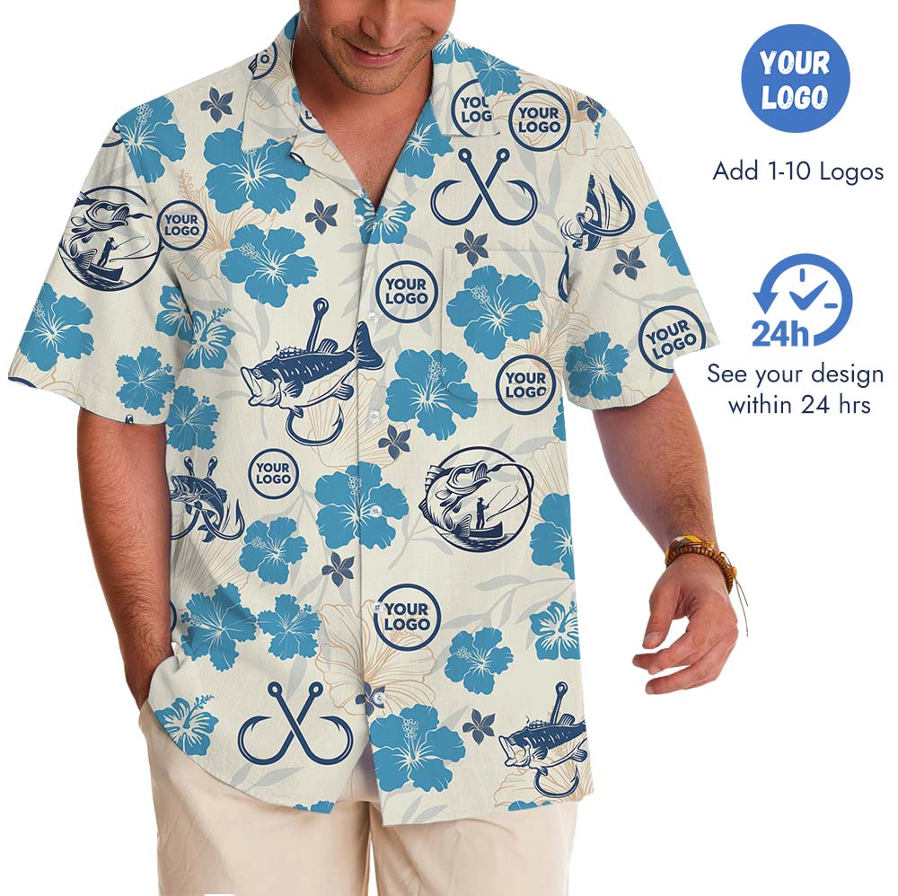 Fishing Hawaiian Shirt With Custom Logo Or Face