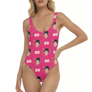 Custom Face And Color Birthday Swimsuit One Piece