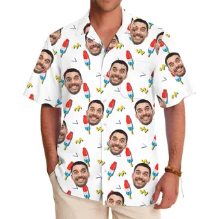 Custom Face Or Logo Hawaiian Shirt For 4th Of July