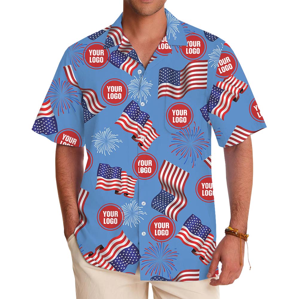 Patriotic Custom Photo Hawaiian Shirt With Preview - variant image 1