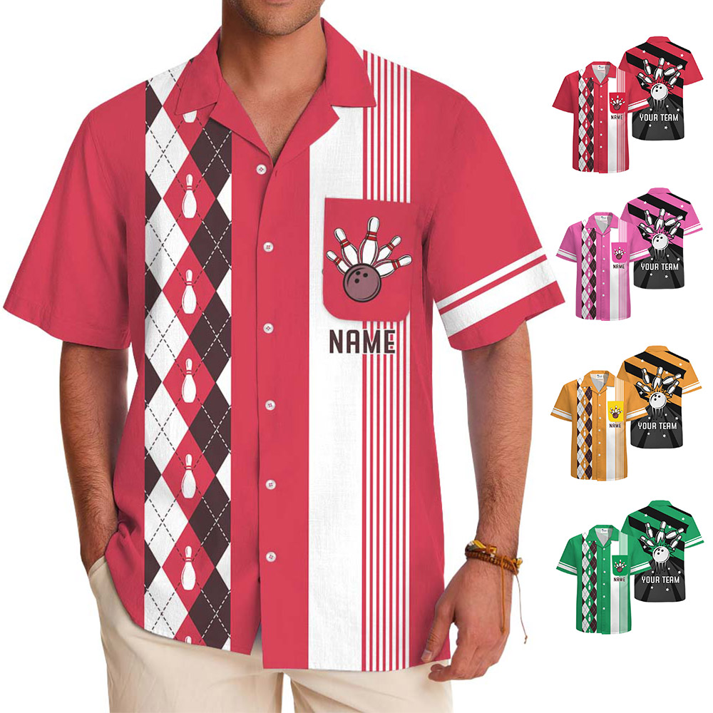 Personalized Name And Team Name Bowling Hawaiian Shirt - variant image 1