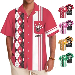 Personalized Name And Team Name Bowling Hawaiian Shirt