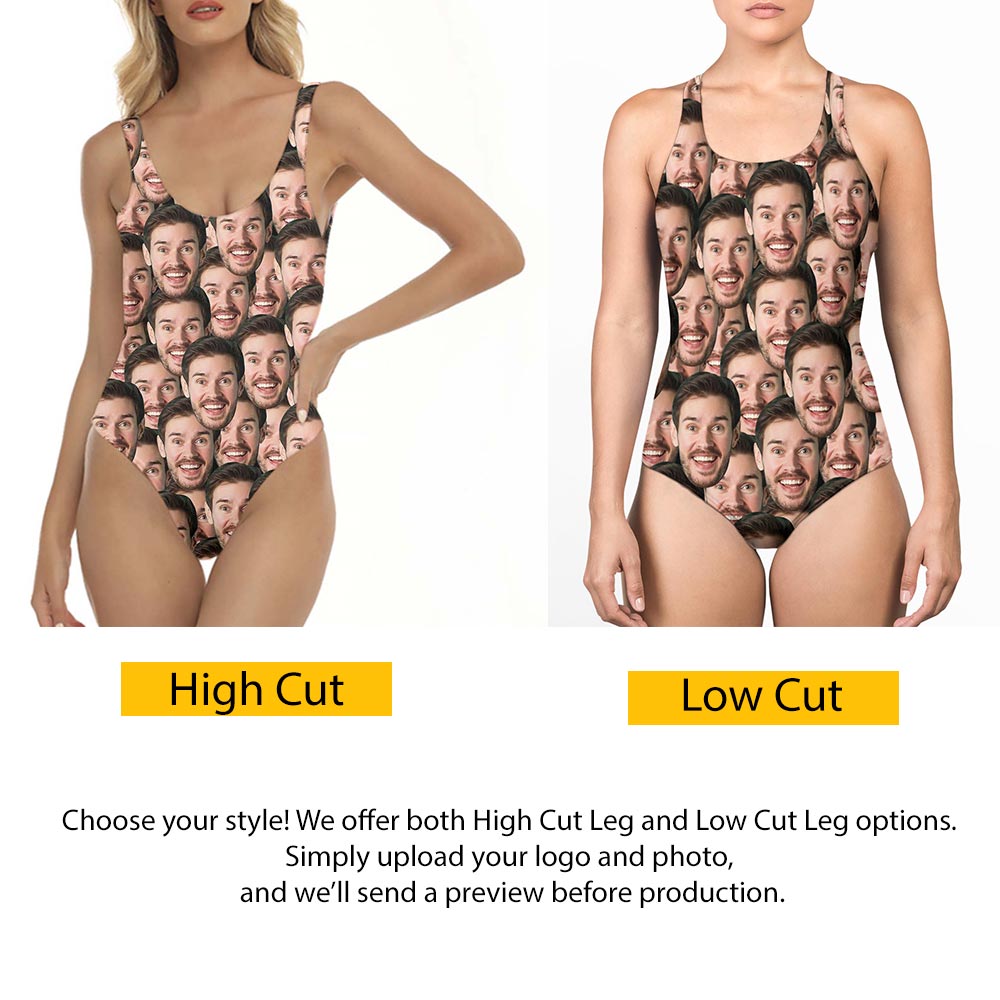 Custom Multiple Face Swimsuit One Piece