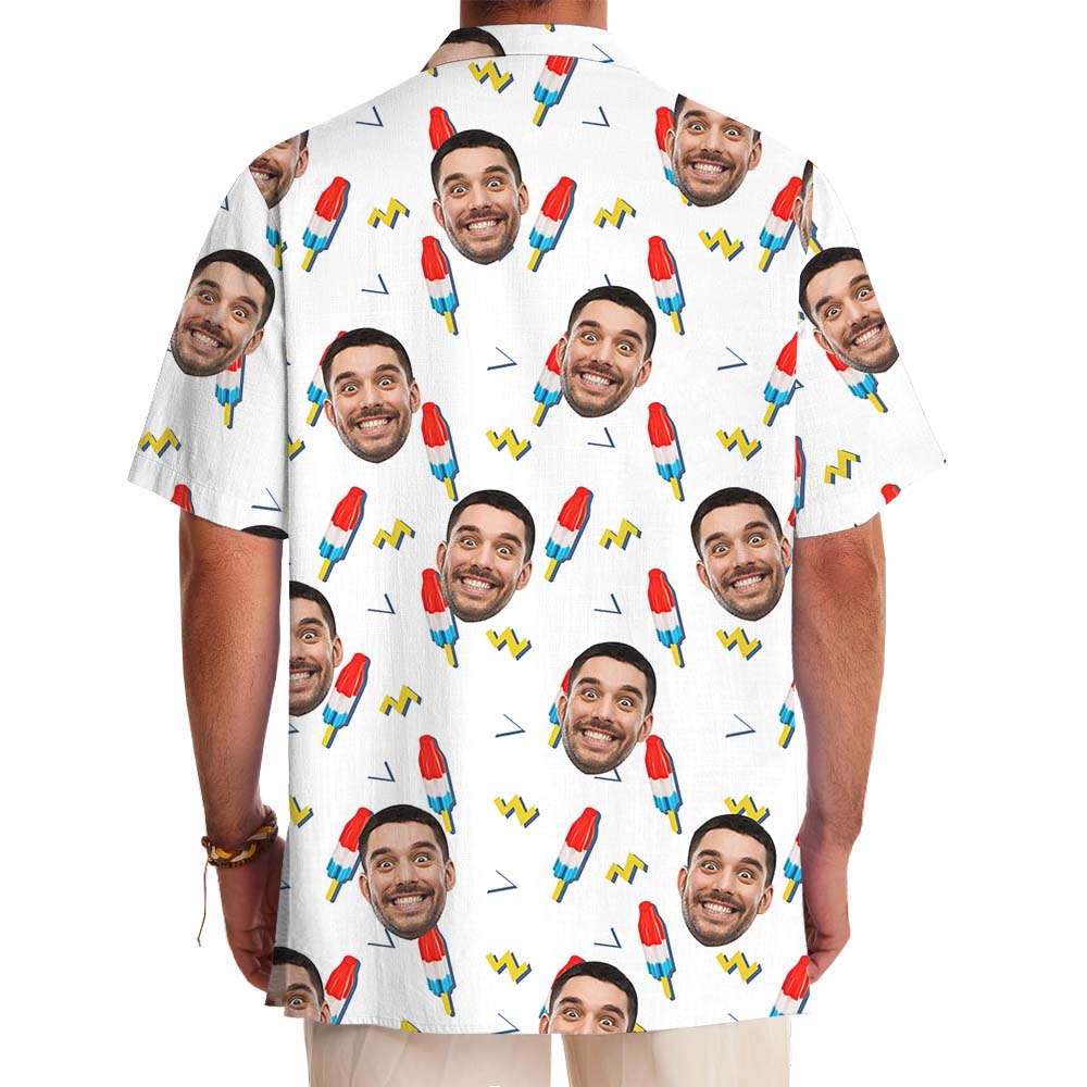 Custom Face Or Logo Hawaiian Shirt For 4th Of July
