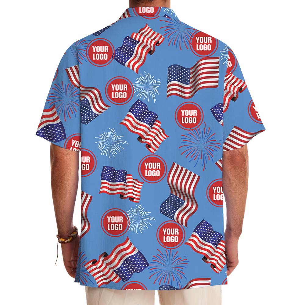 Patriotic Custom Photo Hawaiian Shirt With Preview