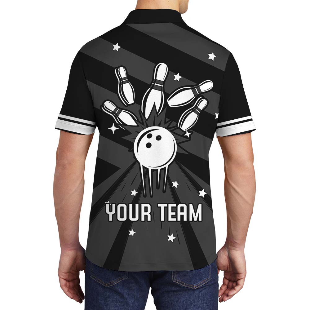 Retro Personalized Bowling Polo Jersey Shirt With Name