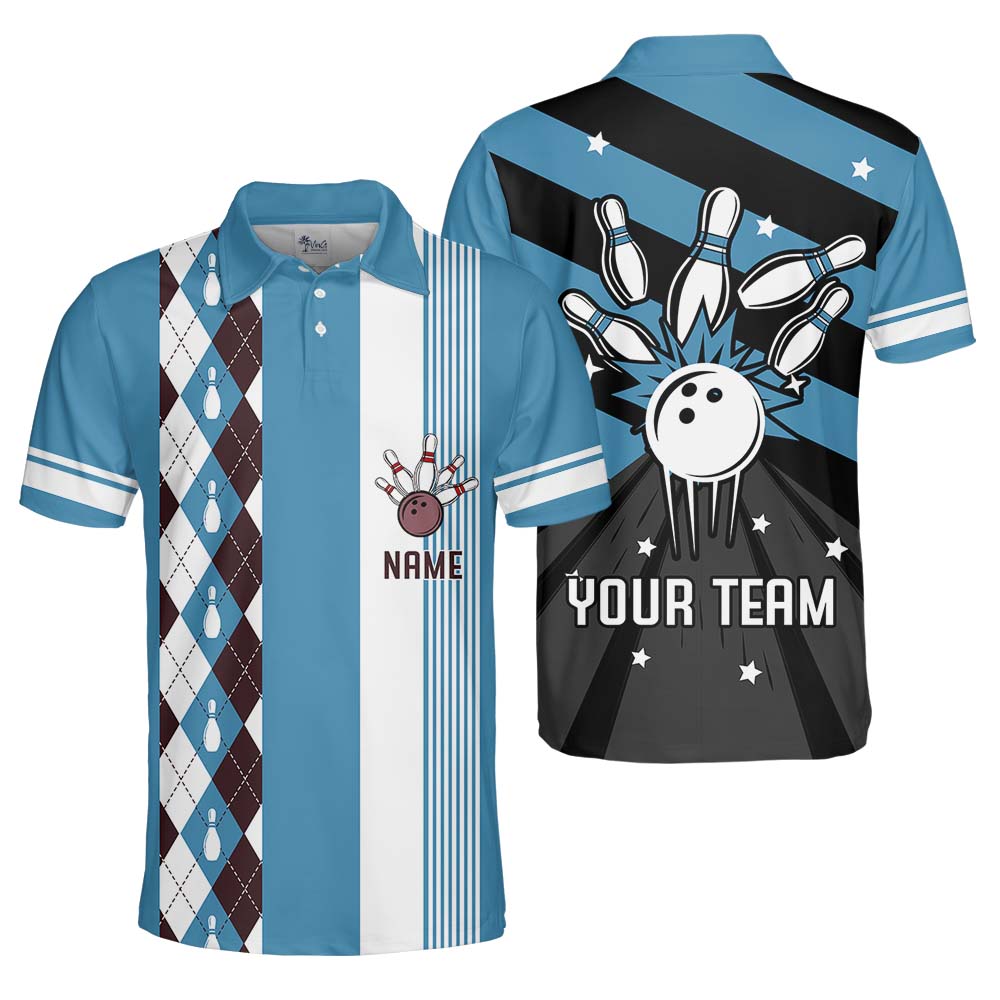 Retro Personalized Bowling Polo Jersey Shirt With Name