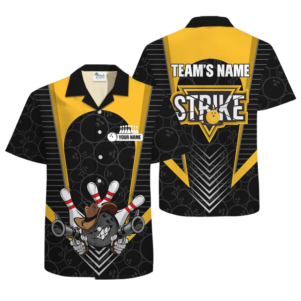 Cool Bowling Hawaiian Shirt With Custom Name And Color