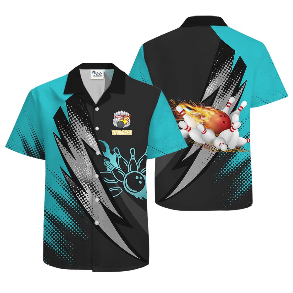 Personalized Bowling Hawaiian Shirt With Name And Color