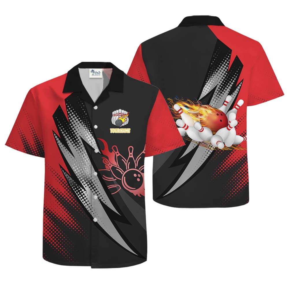 Personalized Bowling Hawaiian Shirt With Name And Color