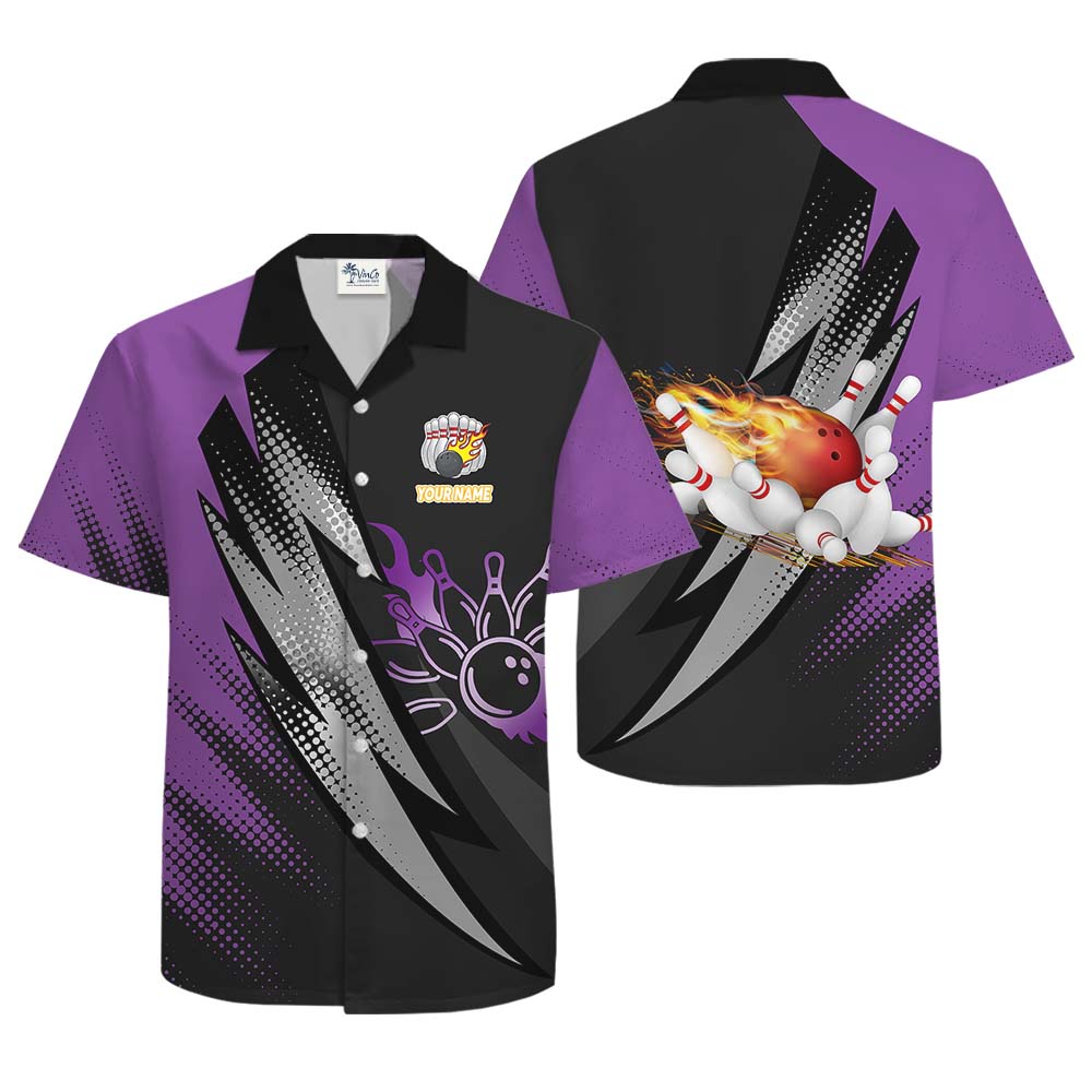Personalized Bowling Hawaiian Shirt With Name And Color