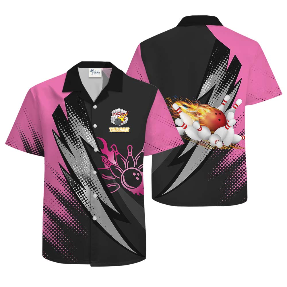 Personalized Bowling Hawaiian Shirt With Name And Color