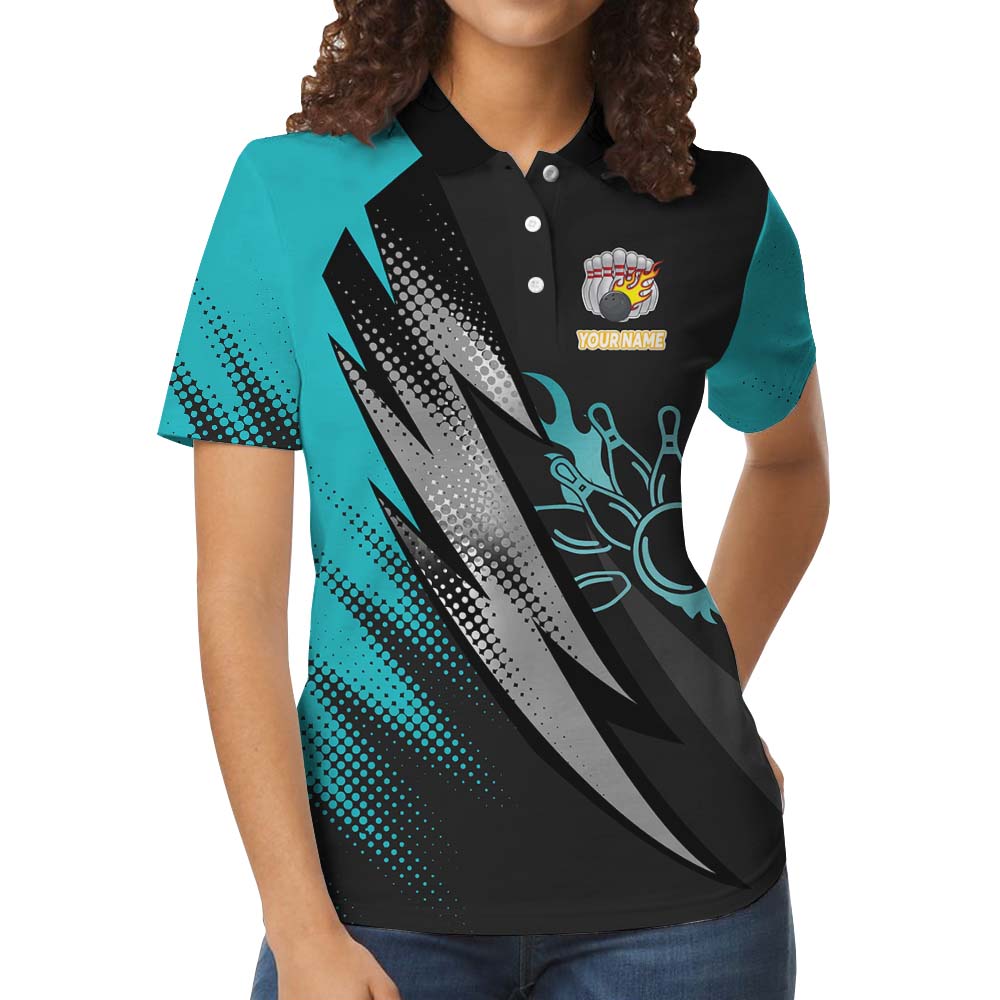 Personalized Name Color Bowling Polo Shirt