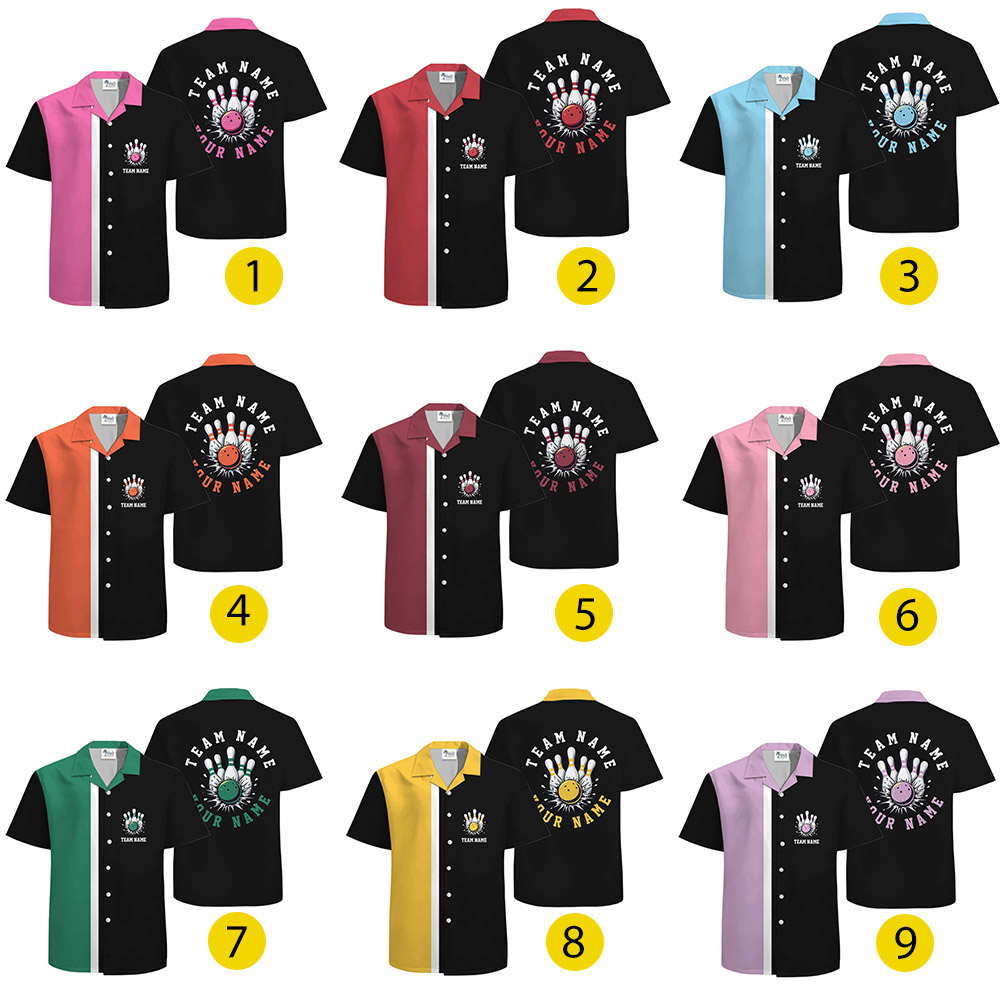Personalized Team Name Bowling Hawaiian Shirt