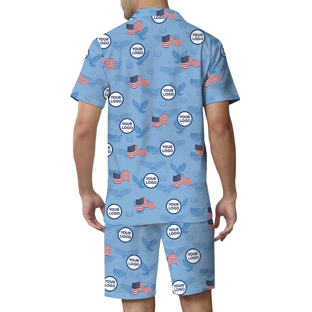 Fourth Of July Custom Logo Hawaiian Set