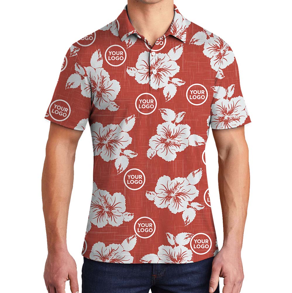 Personalized Red Polo Shirt With Custom Branding Logo - variant image 1