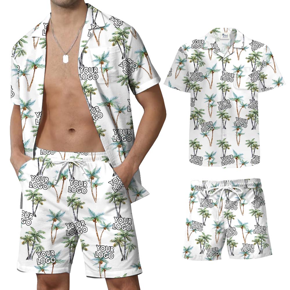 Beach Vibes Hawaiian Shirt And Shorts With Custom Logo