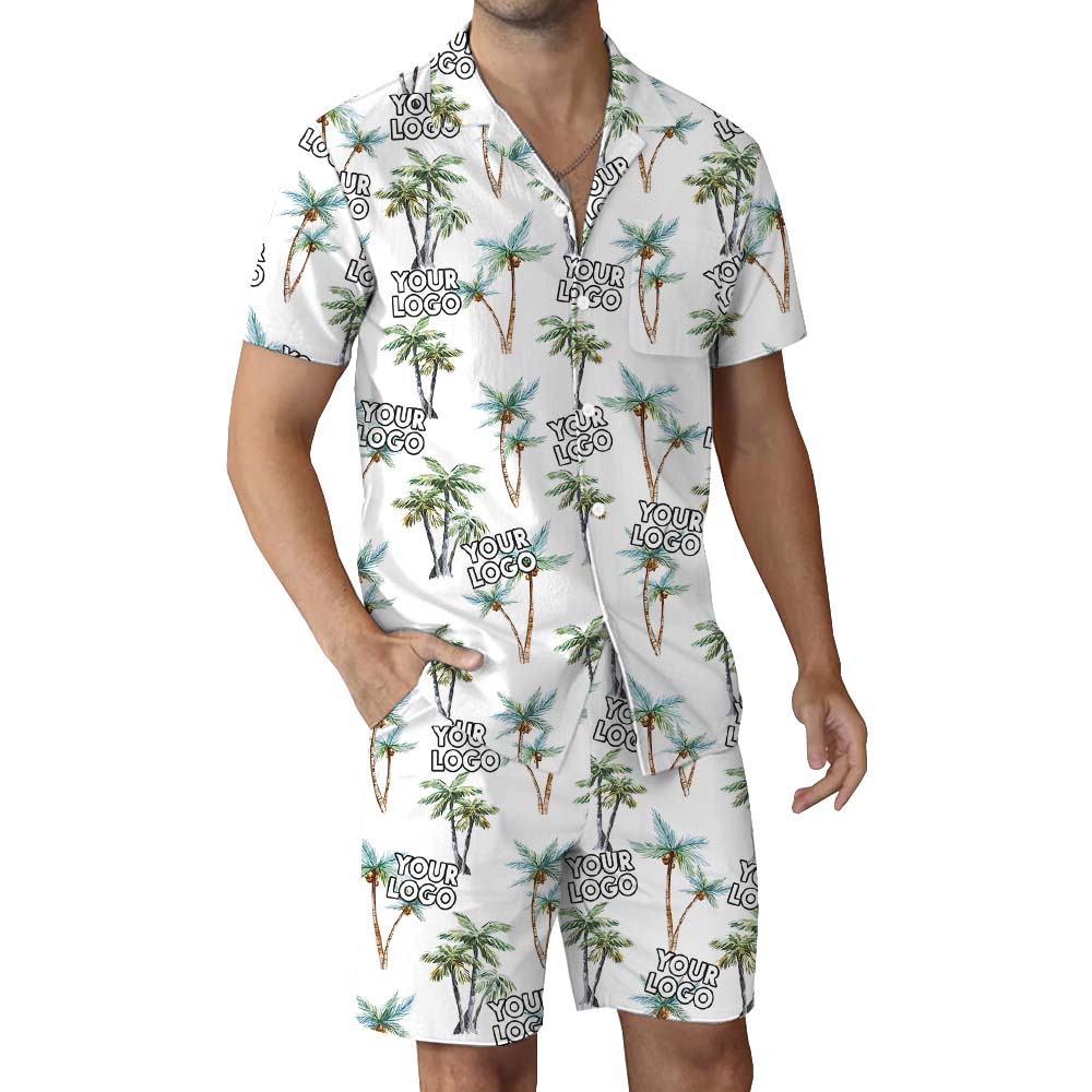 Beach Vibes Hawaiian Shirt And Shorts With Custom Logo