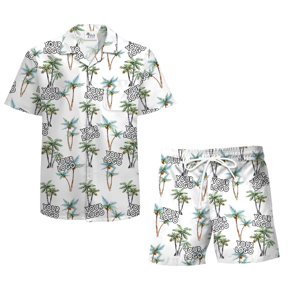Beach Vibes Hawaiian Shirt And Shorts With Custom Logo