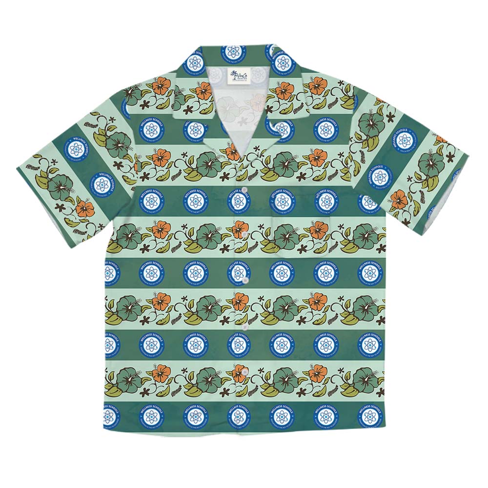 Floral Hawaiian Shirt With Personalized Logo And Preview