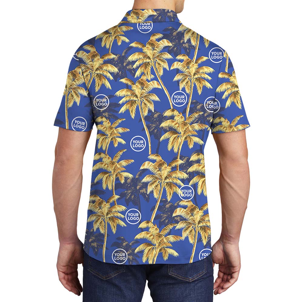 Custom Logo Palm Island Navy Polo Shirt For Men And Women