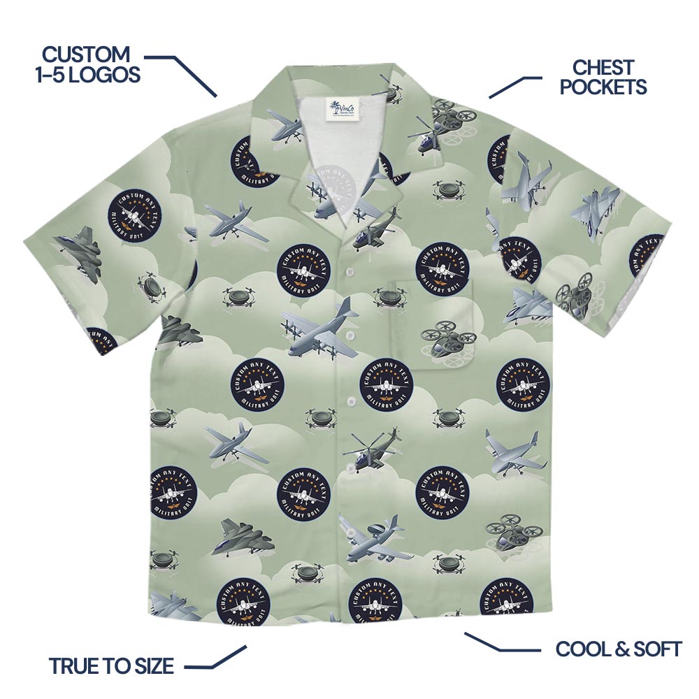 Personalized Team Logo Air Force Hawaiian Shirt