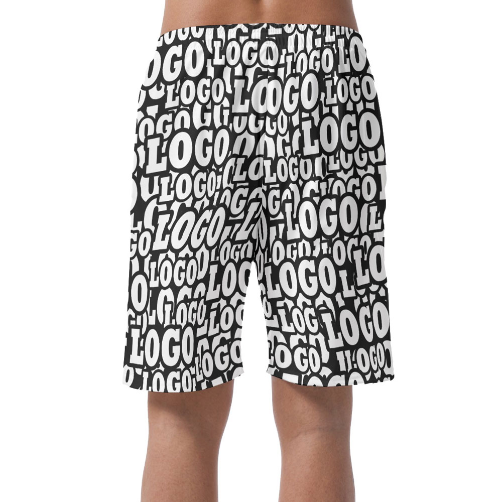 Custom Multiple Logos Hawaiian Beach Shorts