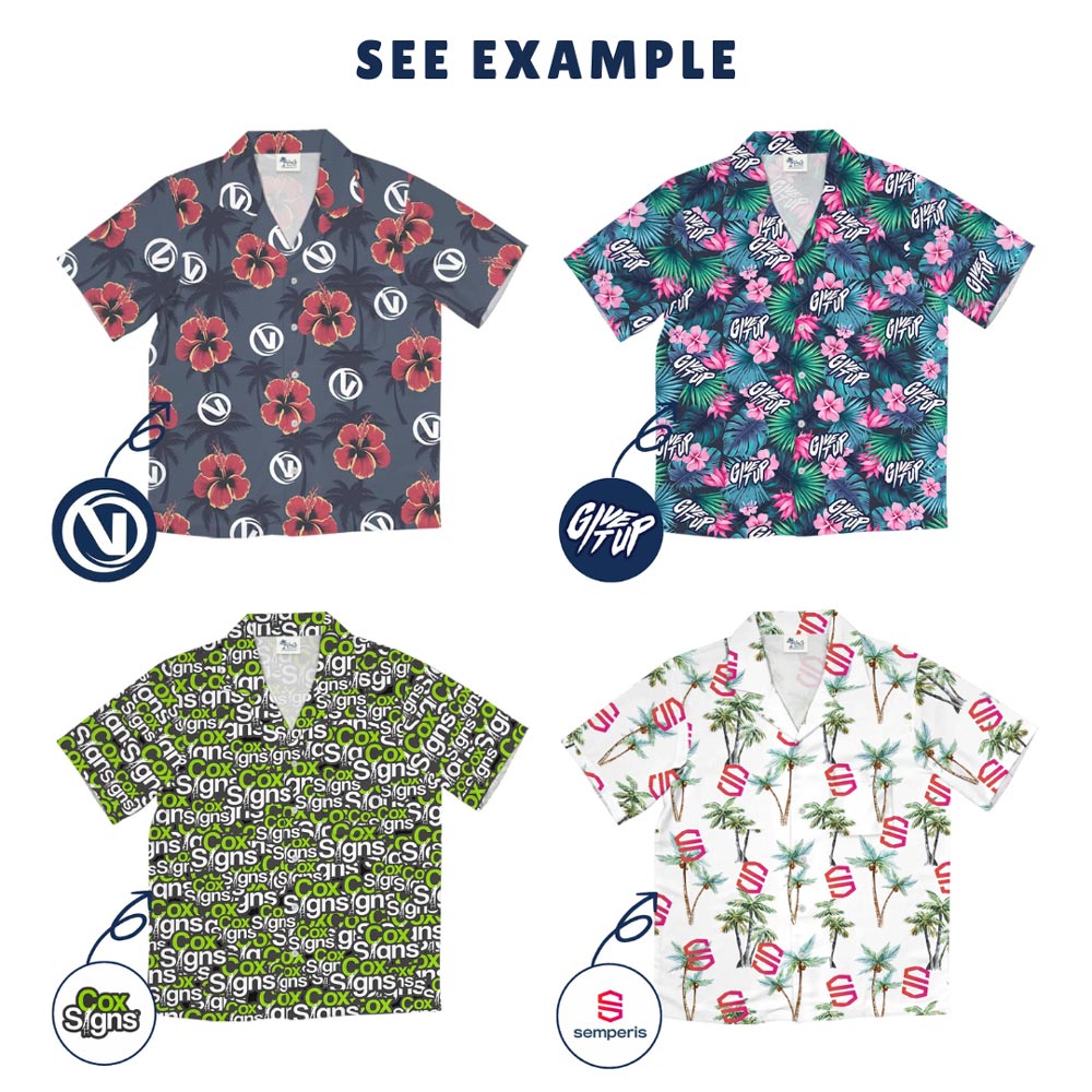 Fully Custom Logo Hawaiian Shirt With Preview
