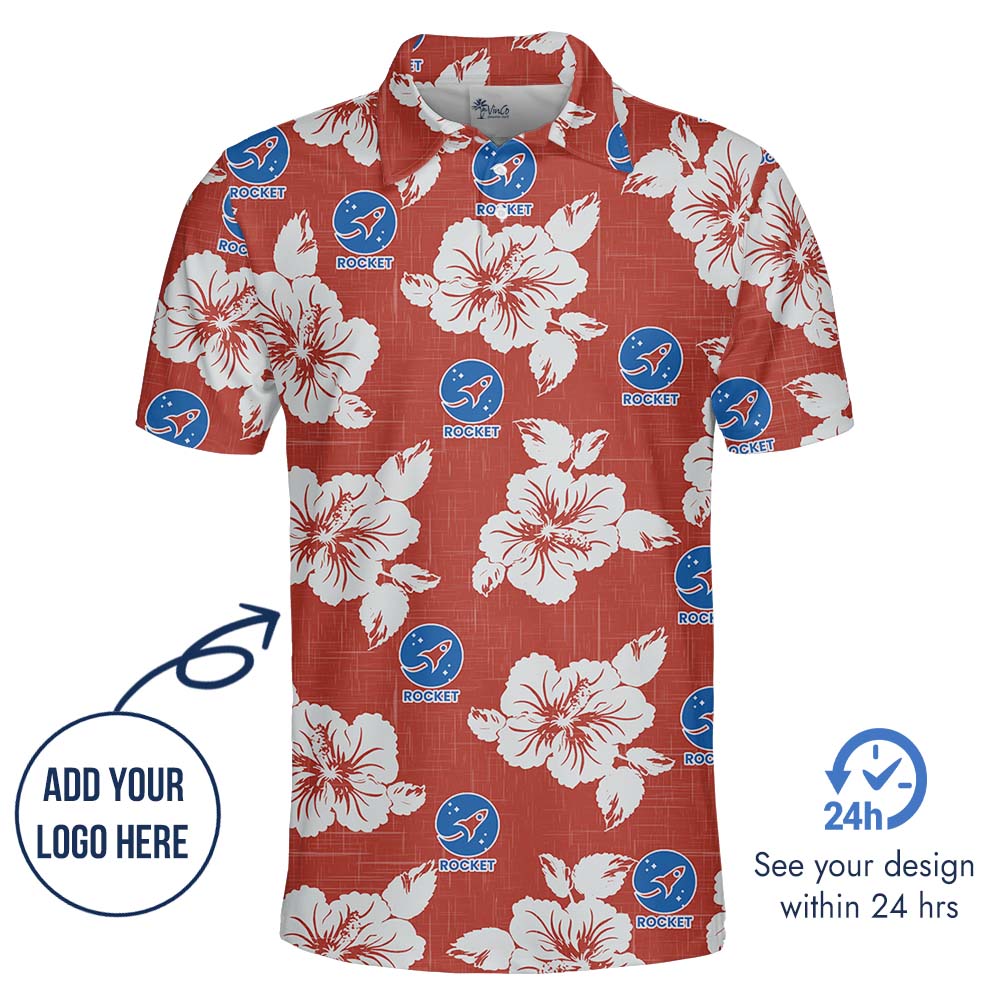 Personalized Red Polo Shirt With Custom Branding Logo