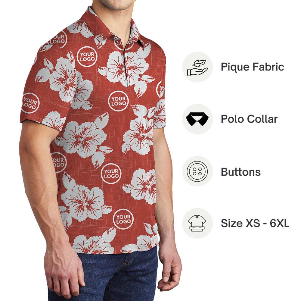 Personalized Red Polo Shirt With Custom Branding Logo