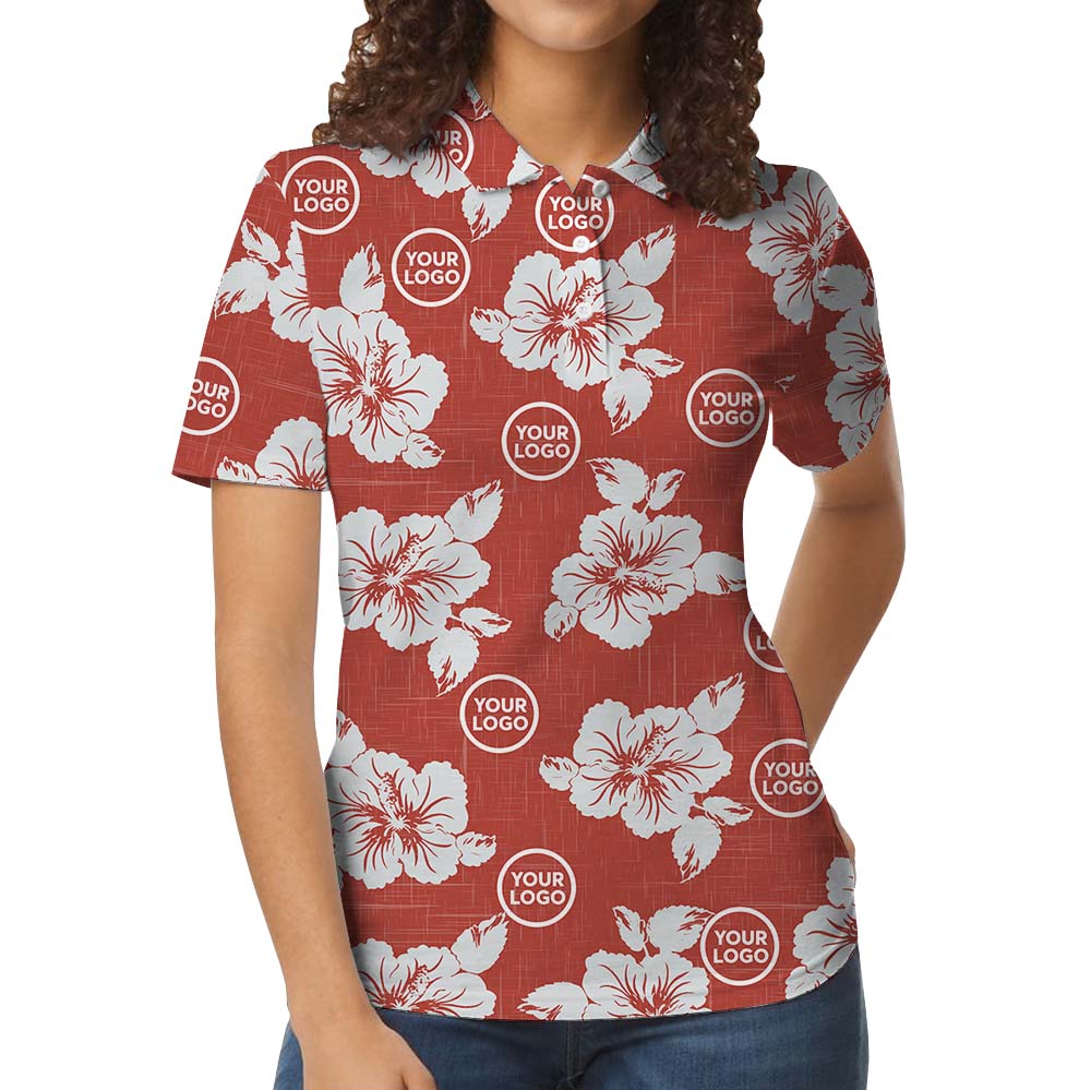 Personalized Red Polo Shirt With Custom Branding Logo