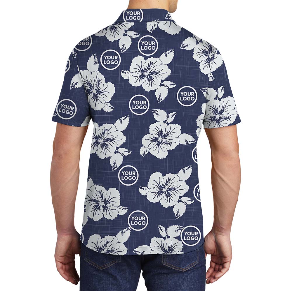 Men And Women Navy Polo Shirt With Custom Logo