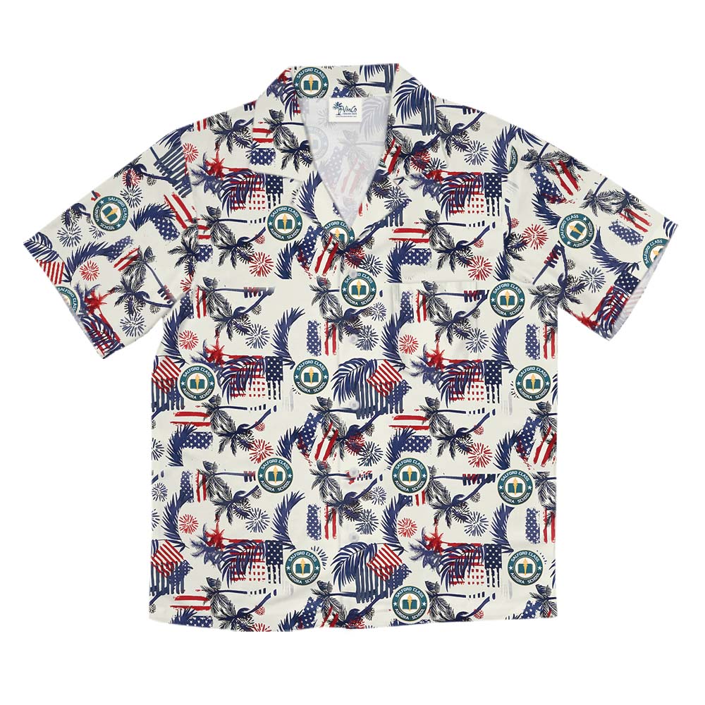 Custom Logo Or Face Patriotic Beach Hawaiian Shirt