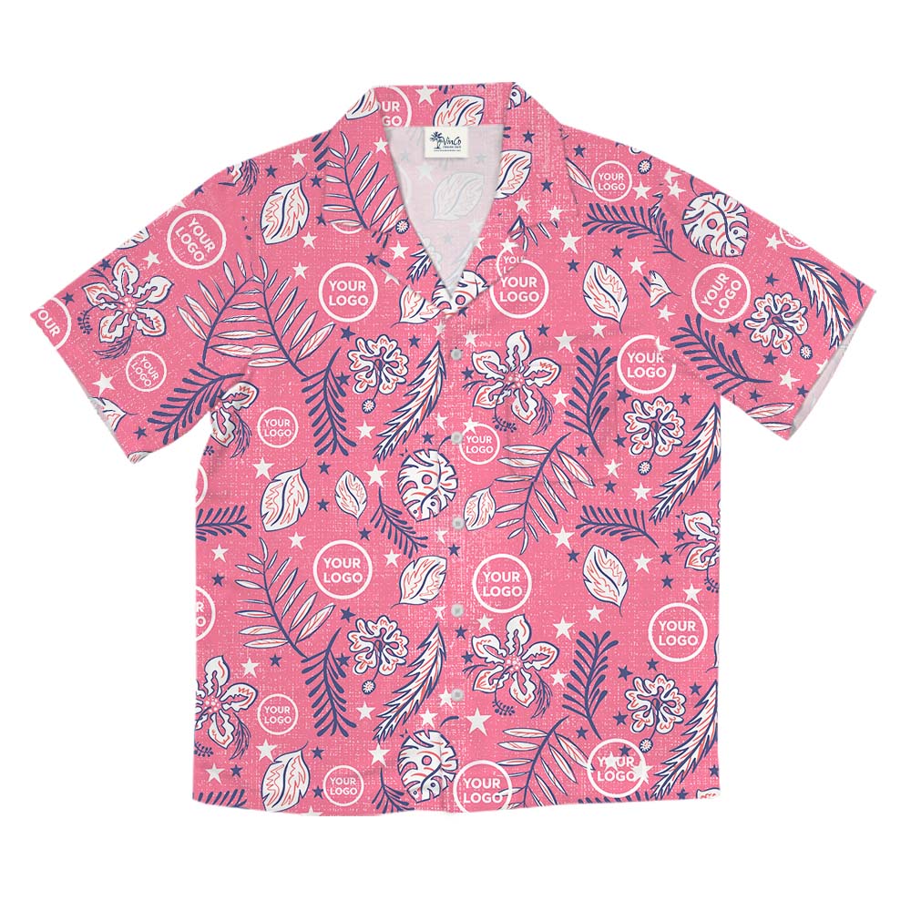 Vintage Vibes Pink Hawaiian Shirt With Custom Face