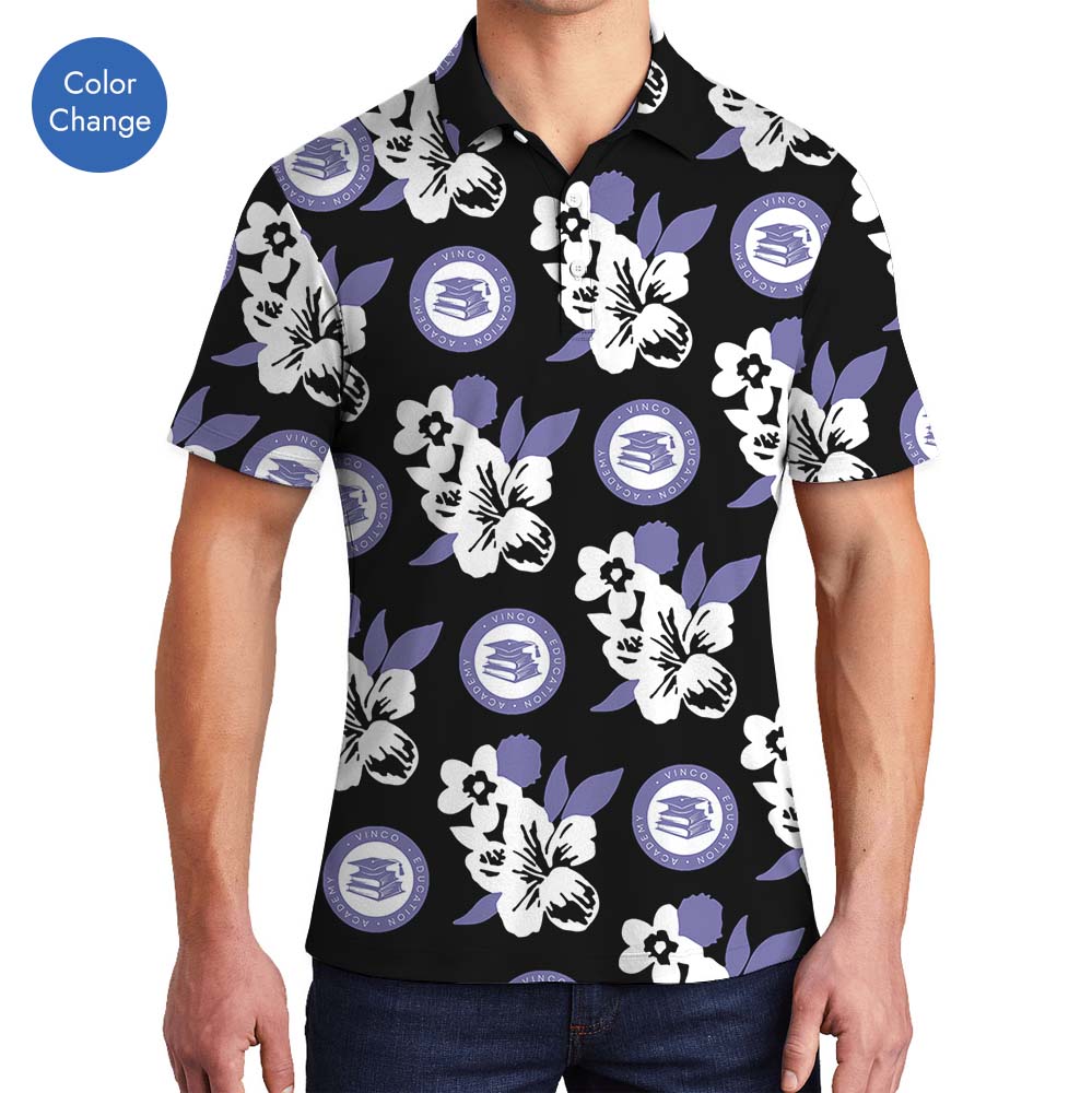 Custom Logo And Color Floral Polo Shirt For Brand Promotion - variant image 1