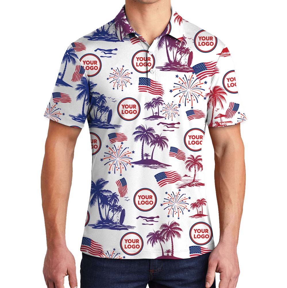 American Spirit Custom Logo Polo Shirts - variant image 1