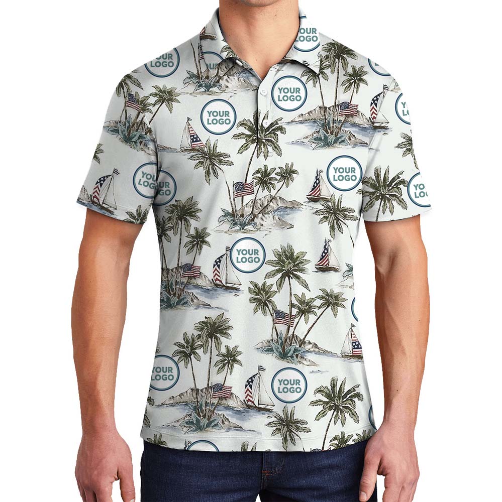 Custom Logo Island Vibe Polo Shirt With Preview - variant image 1
