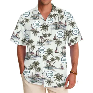 American Pride Island Vibe Hawaiian Shirt With Custom Logo