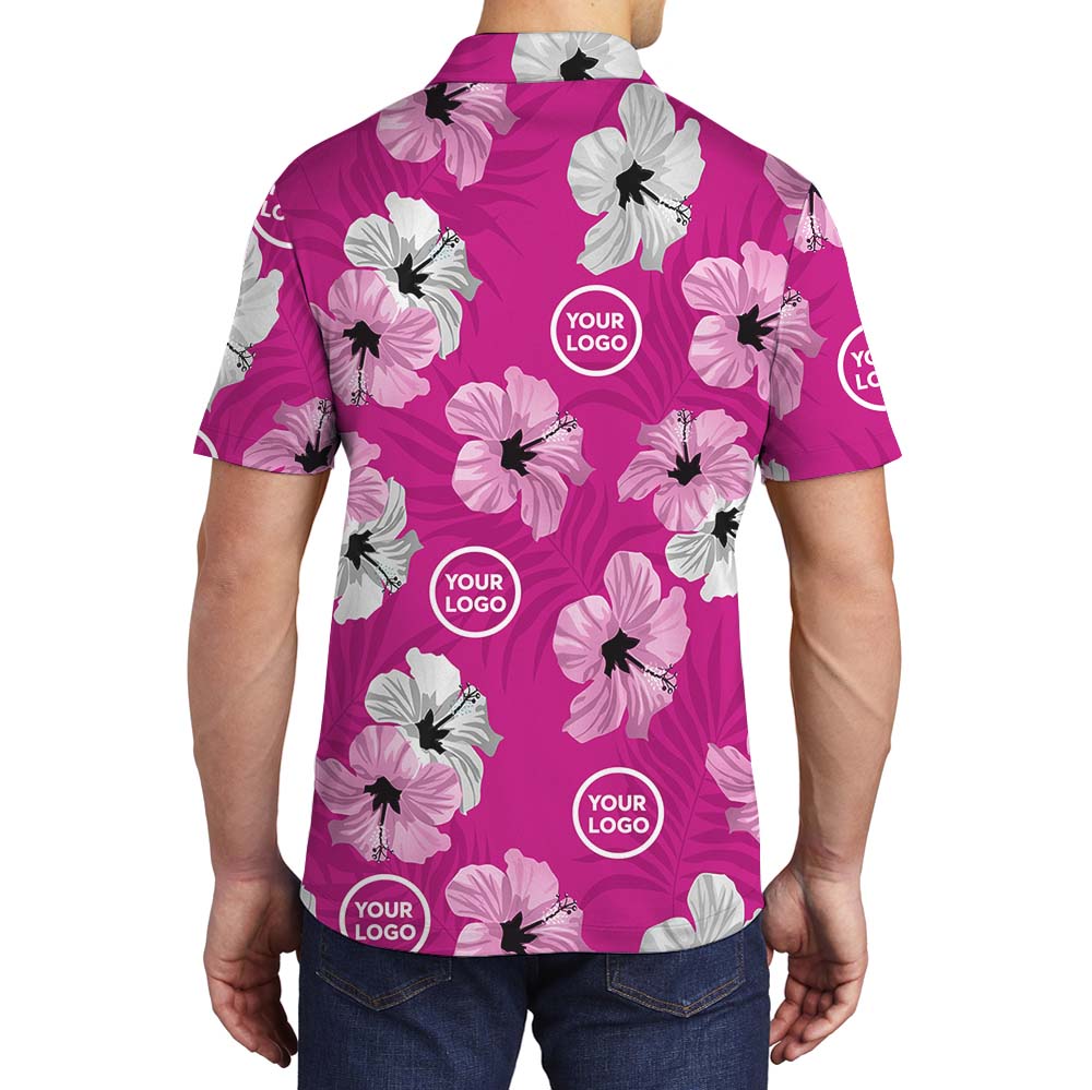 Vivid Pink Polo Shirt With Custom Logo