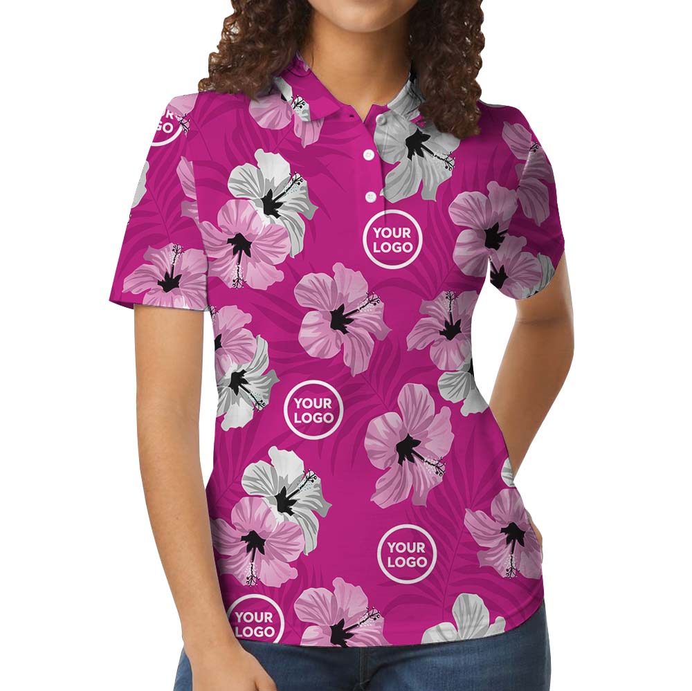 Vivid Pink Polo Shirt With Custom Logo