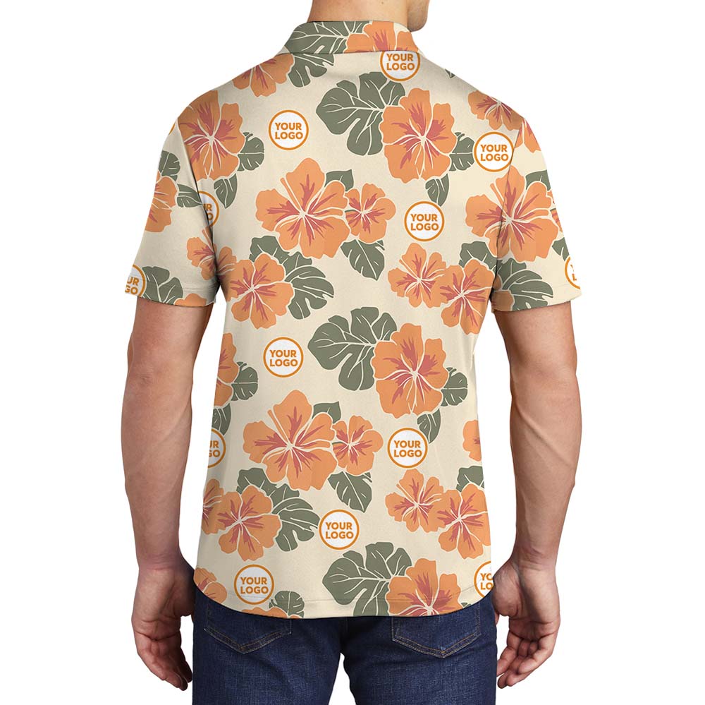 Personalized Logo Orange Polo Shirt For Group