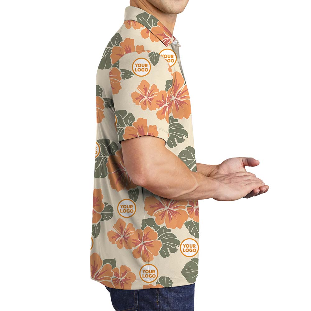 Personalized Logo Orange Polo Shirt For Group