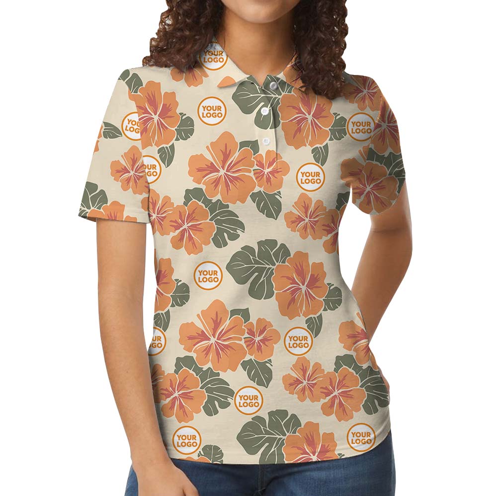 Personalized Logo Orange Polo Shirt For Group