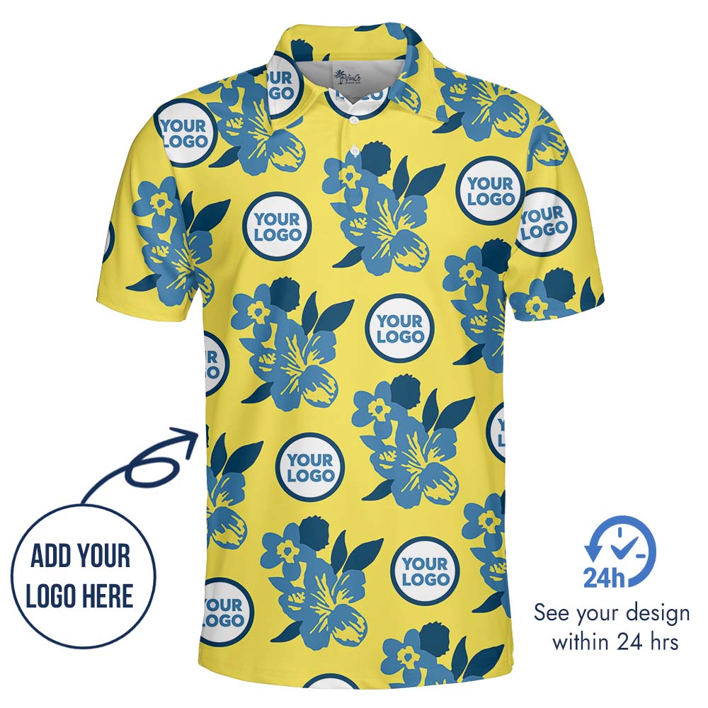 Yellow Polo Company Shirt With Custom Logo